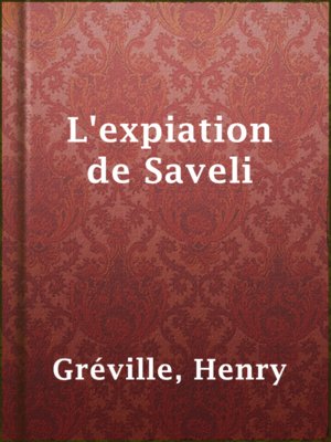 cover image of L'expiation de Saveli